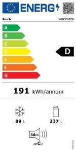 Bosch KGN36VIDB Frigorífico 186 cm. – Image 2