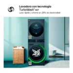 Torre de lavado y secado LG WT1210BBF – 12 kg, 10 kg, 1400 rpm – Image 2