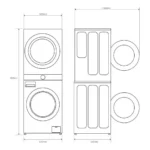 Torre de lavado y secado LG WT1210BBF – 12 kg, 10 kg, 1400 rpm – Image 7